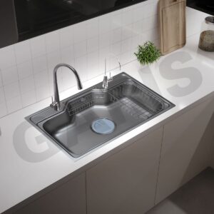 Chậu rửa 1 hố to kiểu nhật GS11.80