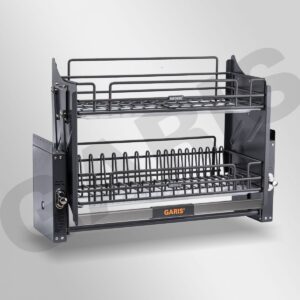 Giá bát nâng hạ cơ, rổ nan oval, thép phủ nano ML06N